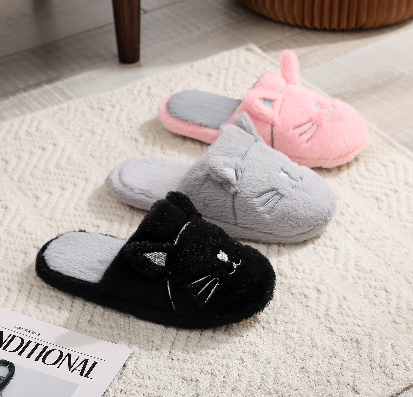 Jacquard Soft Bottom Noiseless Waterproof Bottom Slippers