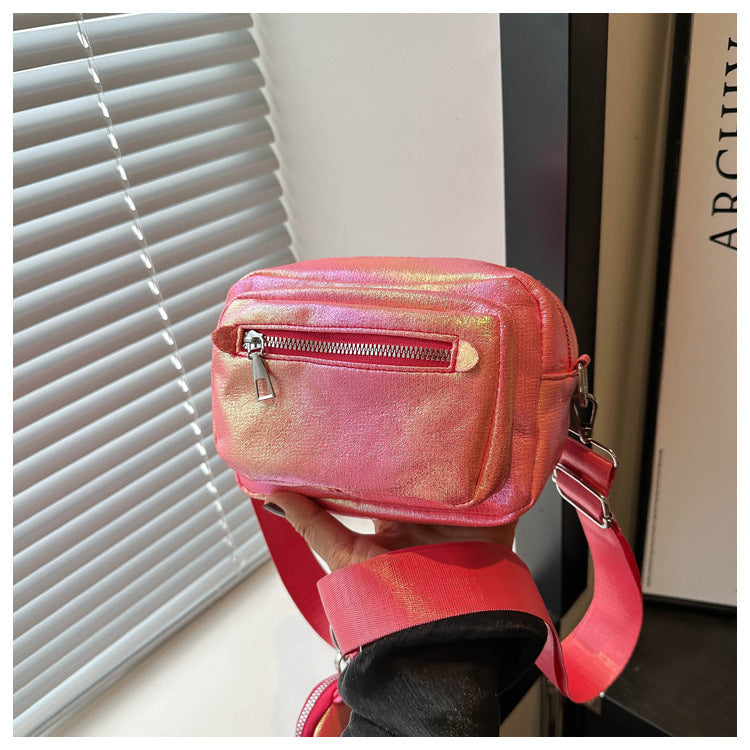 Simple Casual Wide Shoulder Strap Western Style Crossbody Shoulder Commuter Small Square Bag