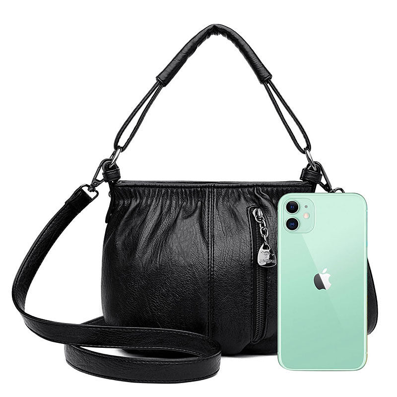 Women's Fashionable Pleated Handbag Simple