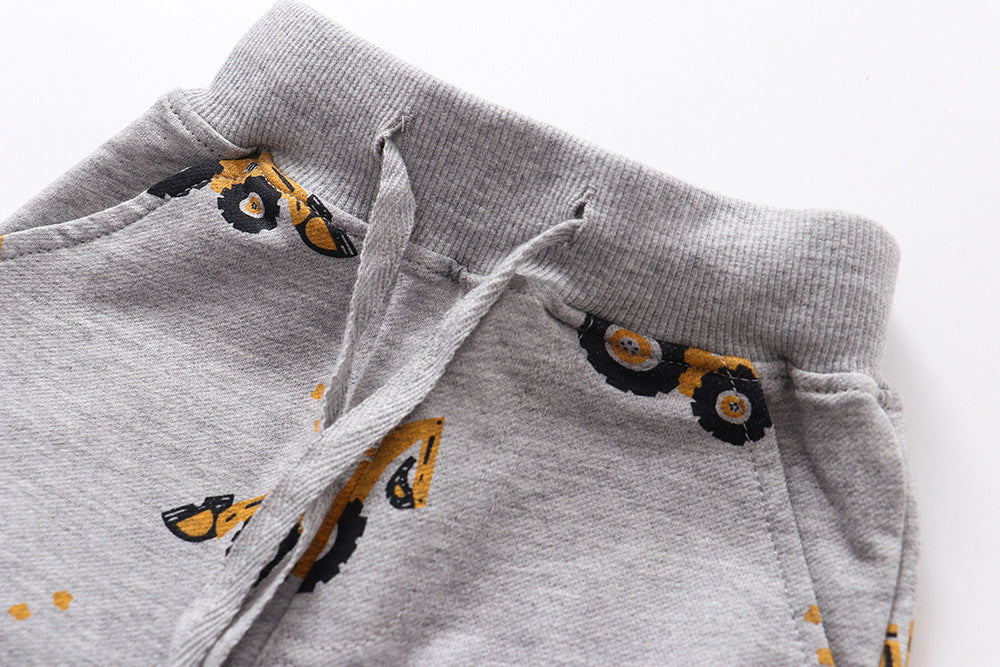 Boys And Girls Middle And Small Children's Cotton Terry Trousers