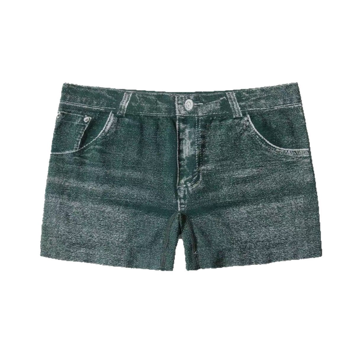 Women's Seamless Printed Denim Boxers
