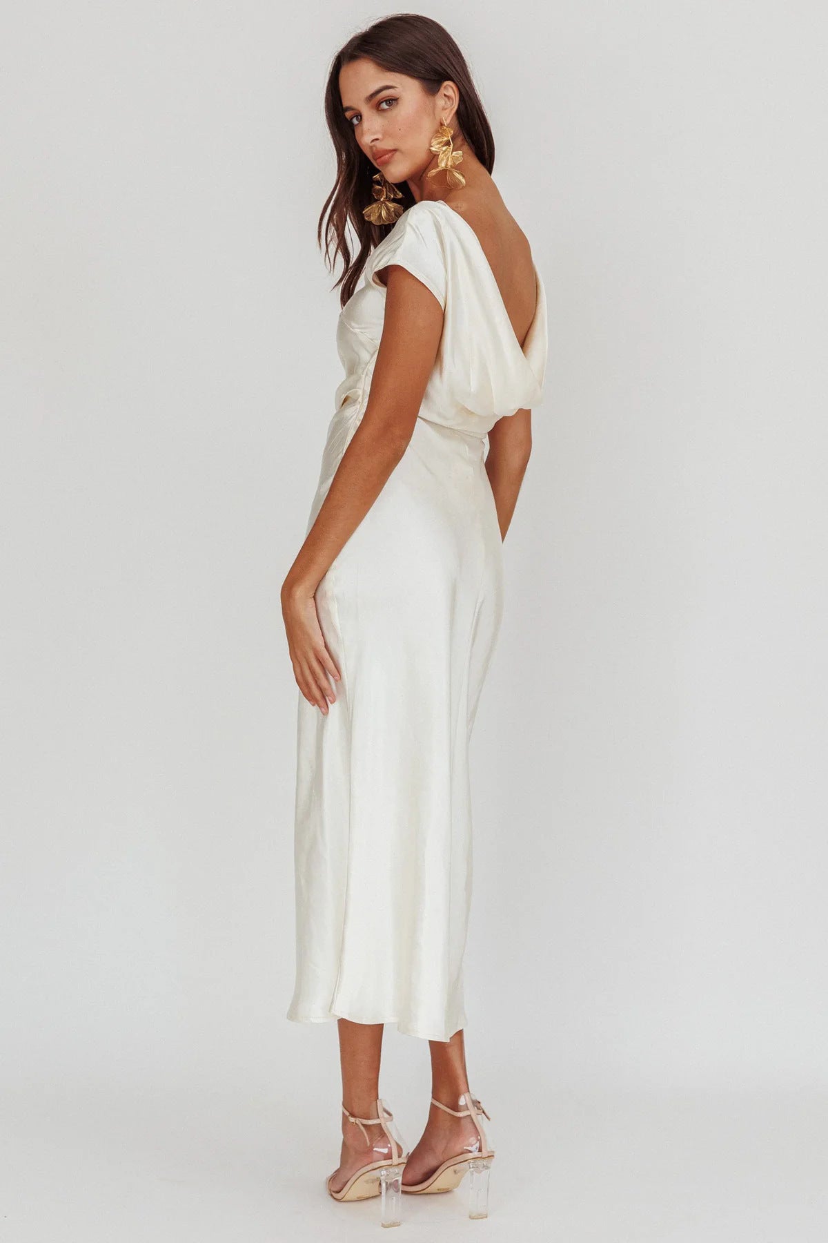 Off-shoulder Sexy Backless Fishtail Long Dress