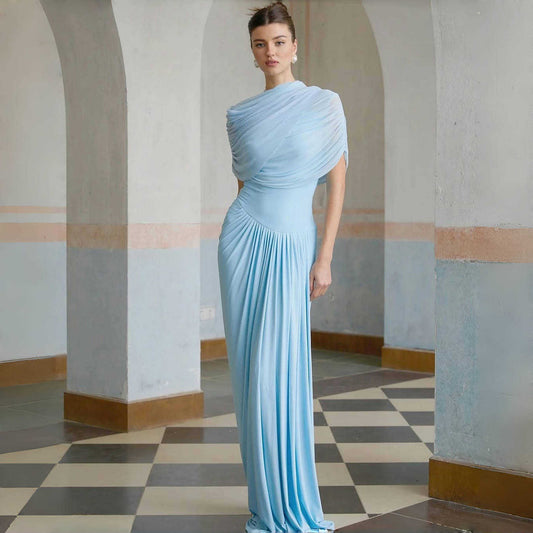 Elegant Pleated Dress Women For Dinner