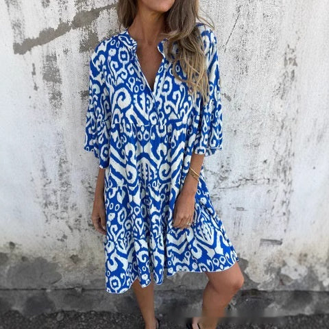 Bohemian Women's Loose Dress Print