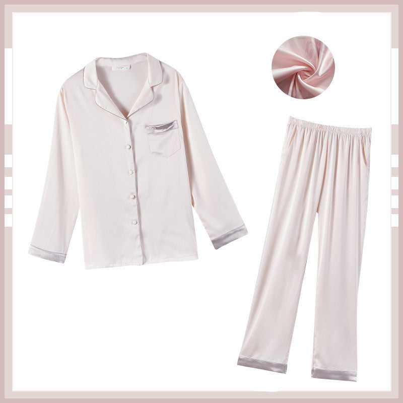 Ice Silk Pajamas Women Summer Short-sleeved Shorts Two-piece Suit