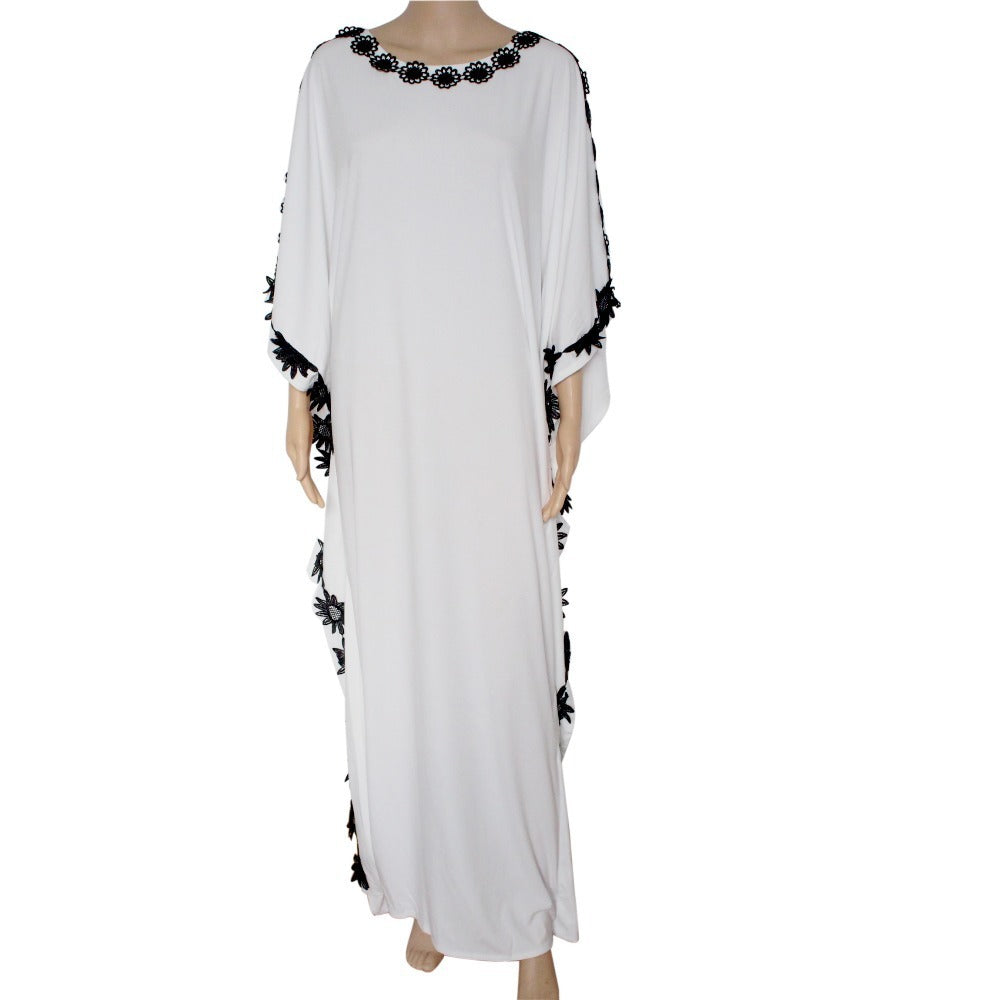 Commuter Lace Pure Color Thickened Autumn Dress