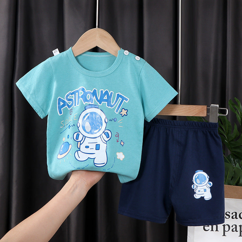 Children's Short-sleeved Shorts Suit T-shirt Cotton Class A Two-piece Set