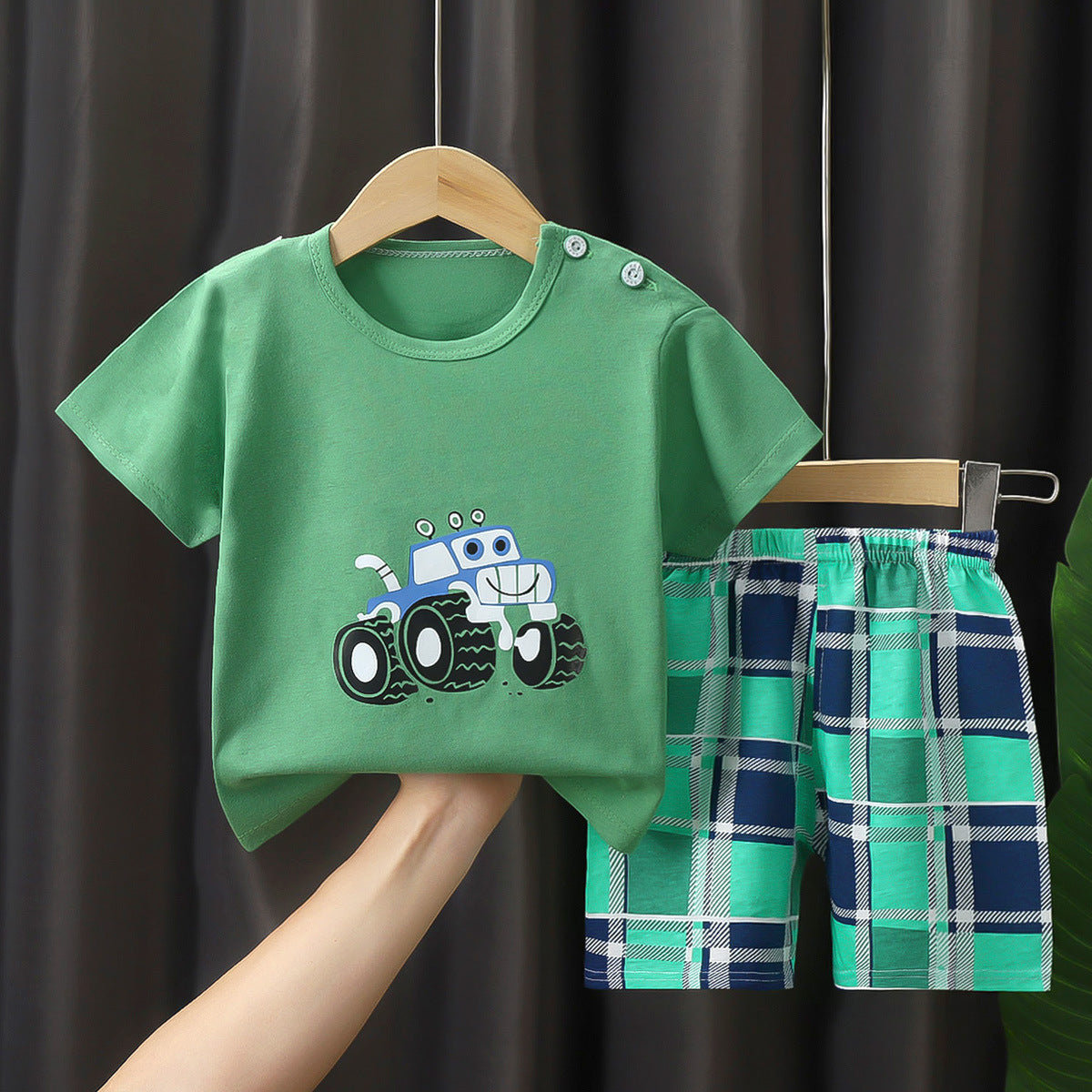 Children's Short-sleeved Shorts Suit T-shirt Cotton Class A Two-piece Set