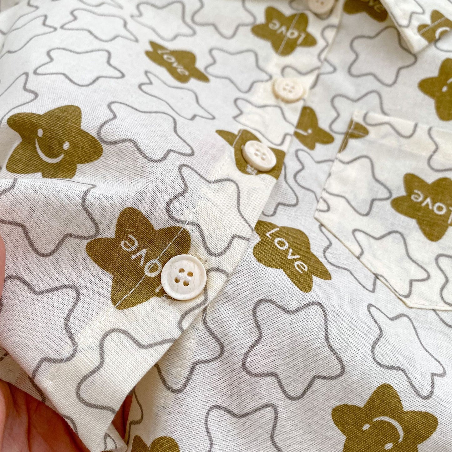 Two-piece Set XINGX Kitten Printing Lapel Short Sleeve Shirt Shorts