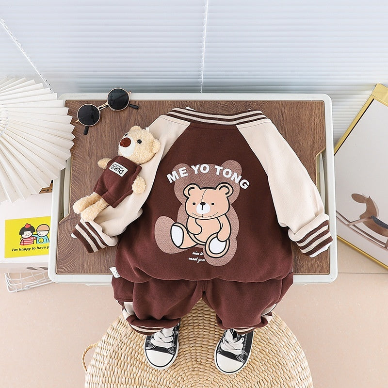 Children Fashionable Long Sleeve Three-piece Sweater Set