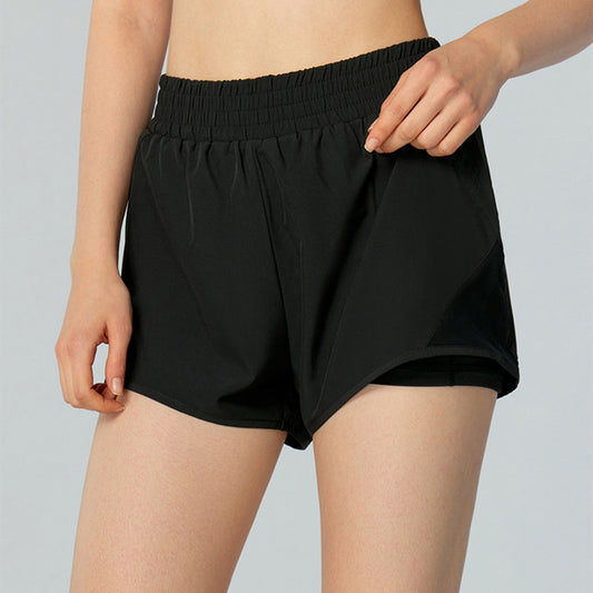 Women's Mesh Stitching Sports Shorts
