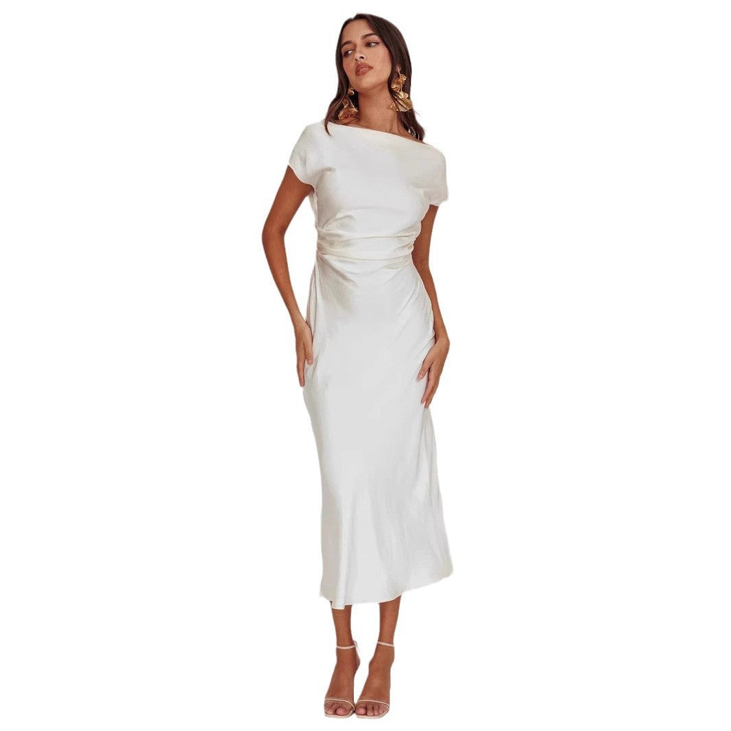 Off-shoulder Sexy Backless Fishtail Long Dress