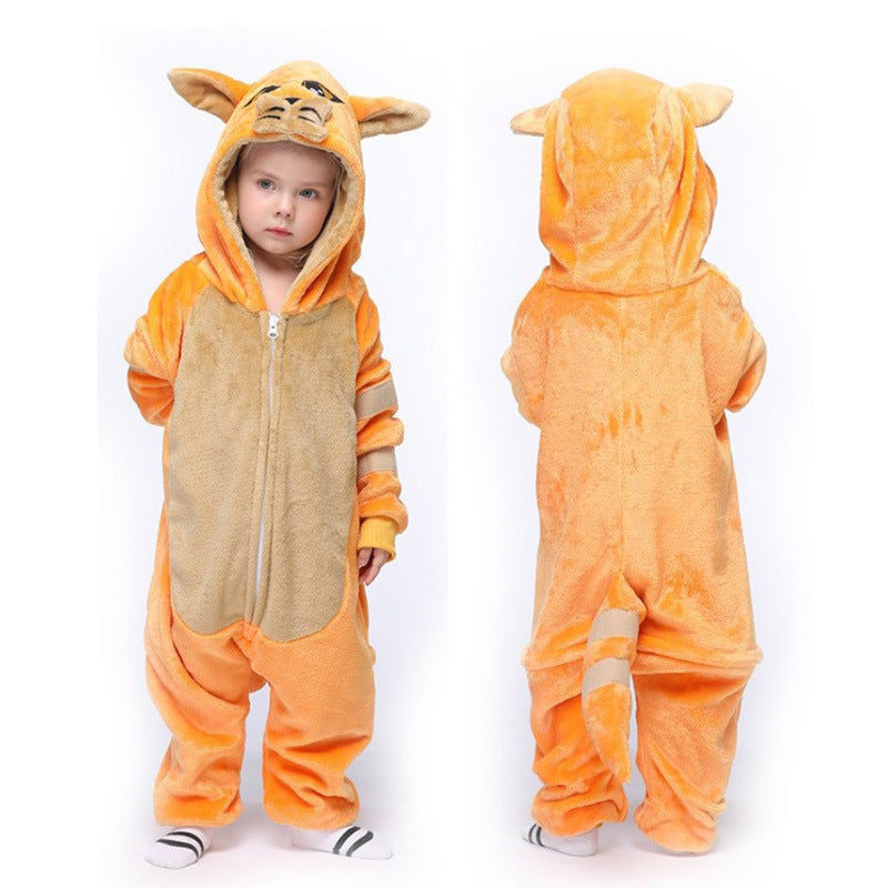 Cartoon Animal One-piece Pajamas