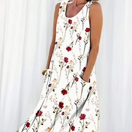 Women's Lightweight Floral Maxi Tank Dress