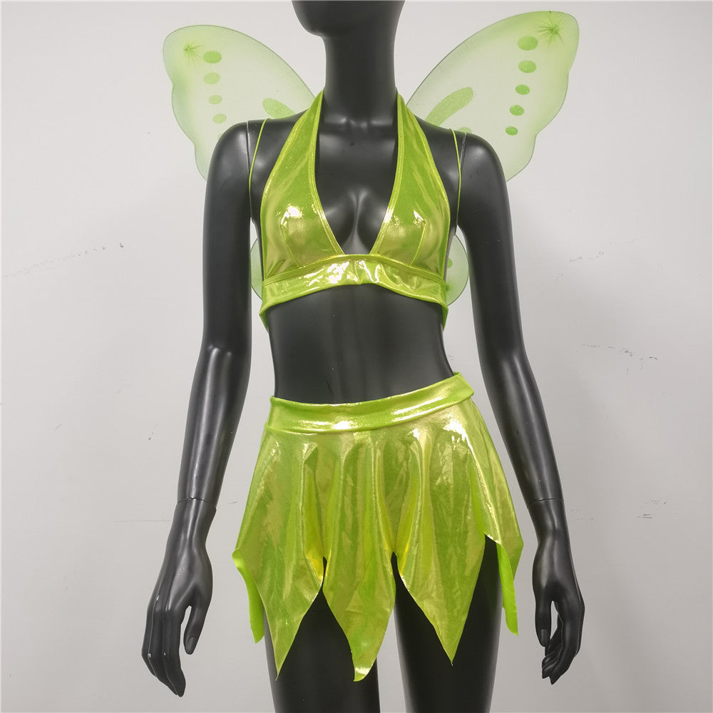 Lingerie Set Emotional Cleavage Split Skirt Wings