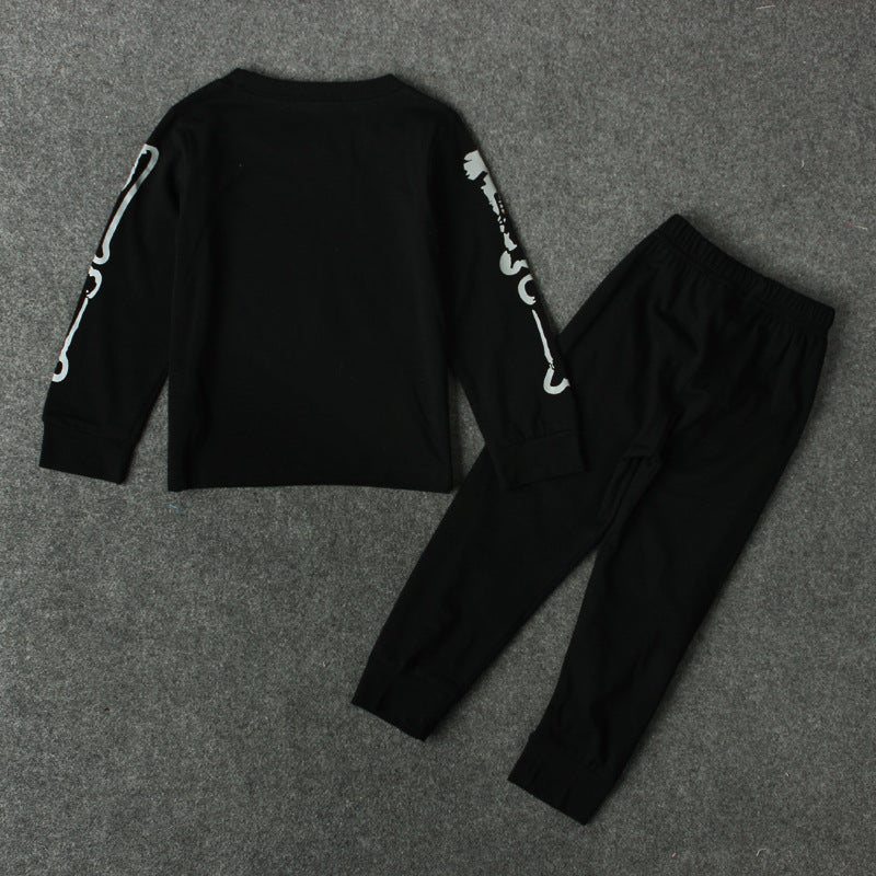 Children's European And American Tops And Pants Two-piece Suit
